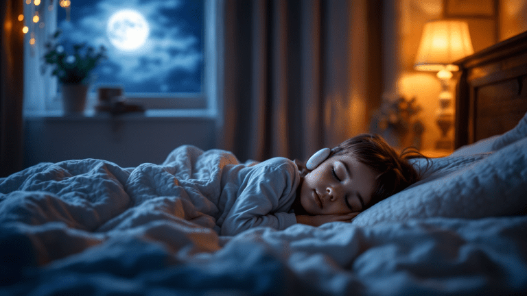 Person sleeping peacefully with ear plugs in a quiet bedroom