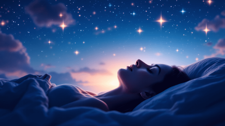 Illustration of sleep psychology showing the connection between brain activity, emotional health, and restful sleep