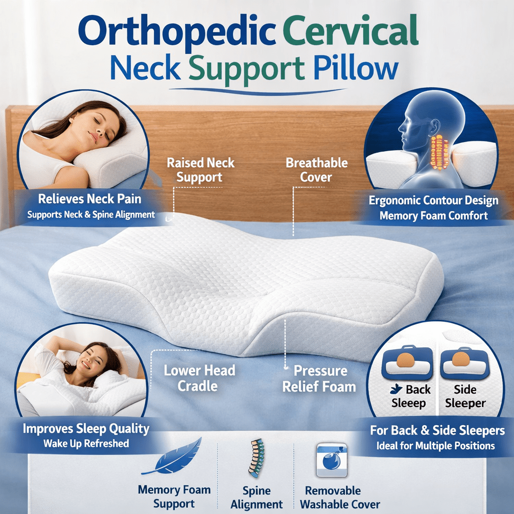 Orthopedic Cervical Neck Support Pillow