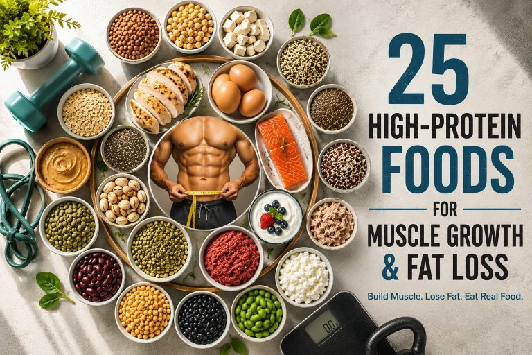 25 High-Protein Foods for Muscle Growth & Fat Loss | Guide
